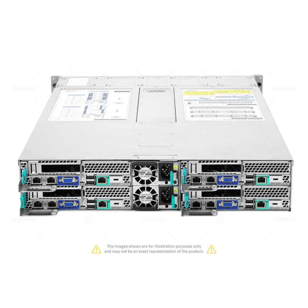 Intel H2216XXKR2 4x HNS2600KPR 8x Xeon E5-2620 V4 192 GB RAM Rails